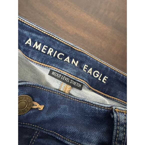American Eagle Dark Wash Distressed Jean 20R - Picture 8 of 9